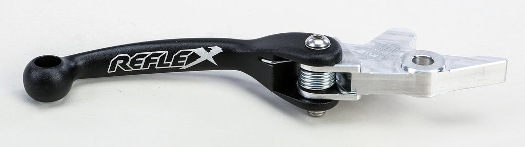 Black Streamline Reflex Brake Lever for motorcycle, showing textured grip and sleek design on a clean background.