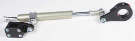 Streamline black 11-way adjustable steering damper for Trx250ex motorcycle, shown mounted on the vehicle.
