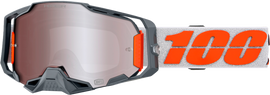 100-PERCENT Armega Hiper Goggle with silver mirror lens, sporty eyewear designed for high-performance activities.