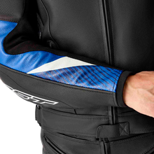 Load image into Gallery viewer, Tractech Evo D3o Jacket Blk/Blue Leather Xl