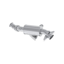 Load image into Gallery viewer, MBRP Exhaust single slip-on turbo back exhaust system with 3-inch performance muffler, shown in a sleek metallic finish.