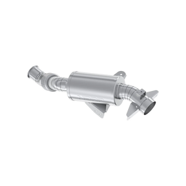 MBRP Exhaust single slip-on turbo back exhaust system with 3-inch performance muffler, shown in a sleek metallic finish.