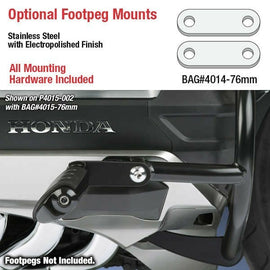 National Cycle stainless footrest mount bracket for GL1800 motorcycle, 76mm comfort bar, durable and easy to install.