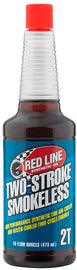 Red Line Oil smokeless 2-stroke engine oil 16 oz bottle, shown in the image, designed for high-performance motorcycle and small engine use