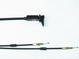 SP1 choke cable S-D 12-2161, hydraulic control line with black rubber coating and metal fittings, for engine control applications