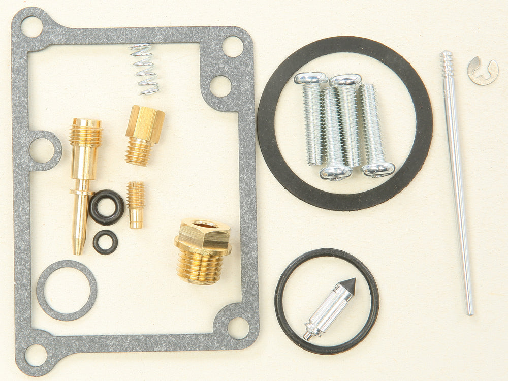 All Balls Bike Carburetor Rebuild Kit 226-1335 with gaskets, seals, and components for fuel system maintenance.
