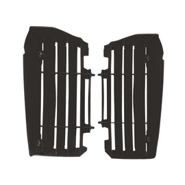 Polisport Plastics black radiator louvers for Yamaha 64-848791, body part designed for motorcycle radiator protection.