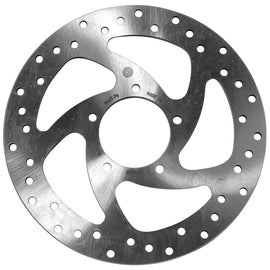 Brembo Serie Oro rear fixed brake rotor with vented design and metallic finish for enhanced braking performance.