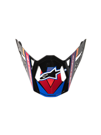Alpine Star Visor S-M10 22.06 Era Blu, Red, Yellow Fluorescent glossy finish, protective motorcycle gear accessory.