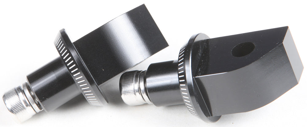 PUIG Footpeg Adapter 561-06798BK for motorcycle foot controls, black metal with mounting hardware visible in the image.