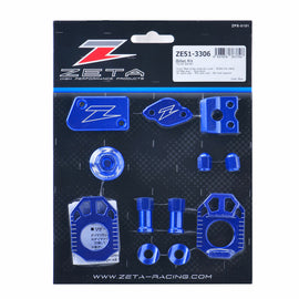 ZETA billet kit for Yamaha YZ250 in blue, includes durable components and precise fitment for motorcycle performance.