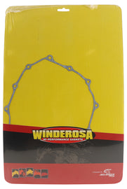 Vertex clutch cover gasket for Honda, inner seal replacement, showing the black gasket with detailed edges.