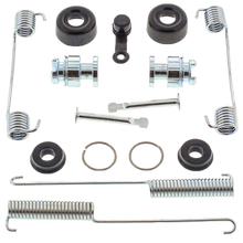 Load image into Gallery viewer, All Balls brake wheel cylinder rebuild kit 21-85002 with brake components and small parts for automotive repair.