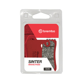 Brembo Prime Sa brake pads sintered for vehicle braking systems, showing the black brake pad with metallic surface details.
