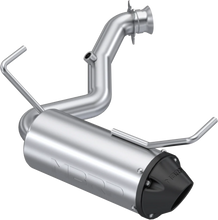 Load image into Gallery viewer, MBRP Exhaust single slip-on system with 5-inch performance muffler and black tip, designed for enhanced vehicle exhaust performance.