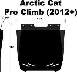 PDP Snowflap Arctic Cat Proclimb snowmobile body panel for models 2012+ in black with snowflake design