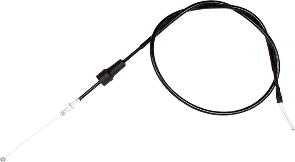 Motion Pro black vinyl throttle cable 70-4156 for motorcycle control lines, showing the cable with black vinyl coating and metal ends.