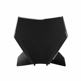 Polisport Plastics KTM black number plate body with product code 64-867203, designed for off-road motorcycle customization.
