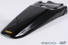 Black Maier rear fender for motorcycles, part number 65-2466BK, shown on a motorcycle in the image.
