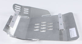 Devol Skid Plate 60-7202, black protective undercarriage shield for off-road vehicles, shown mounted on vehicle underside.
