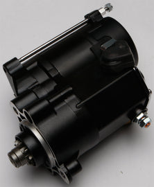 All Balls Sportster starter motor in black, 1.4kw, with visible wiring and mounting components for Harley-Davidson Sportster bikes.