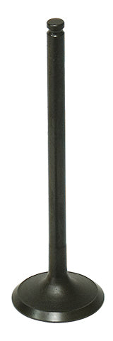 Bronco engine exhaust valve 183-09197E showing metallic valve component with valve seat and stem in detailed close-up image.
