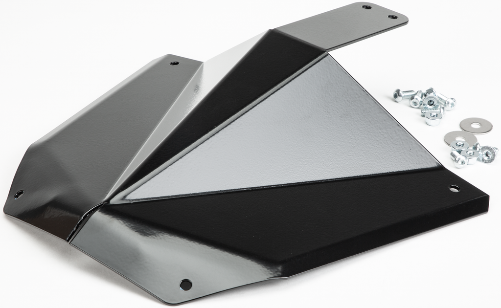 Black Straightline Performance skid plate for Gen4 front bumper, body protection part, designed for off-road vehicle durability.