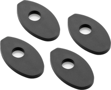 Load image into Gallery viewer, Set of four black RIZOMA turn signal mounting brackets with bolts, designed for motorcycle signal installation.