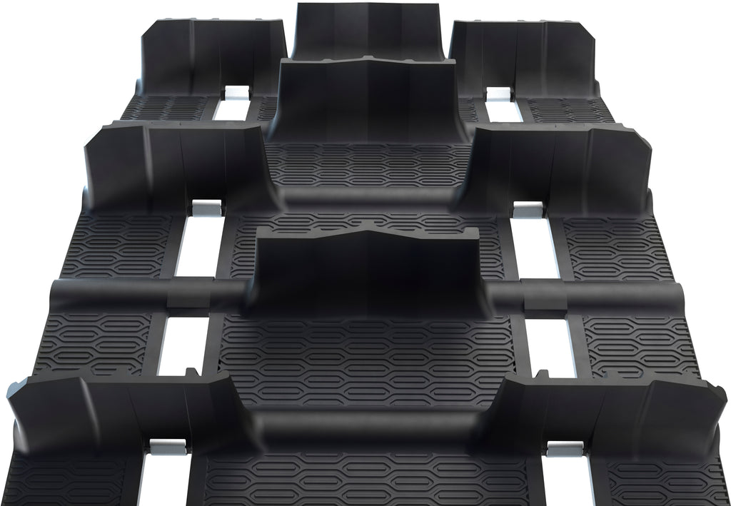 Camso Tire Challenger 300lx 165x3.00 wide tracked tire with 3.50 pitch for off-road equipment, showing tread pattern and sidewall details.
