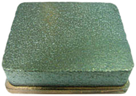 SP1 brake pad Pol 40-03102 for vehicle braking system, showing the black brake pad with metal backing plate.