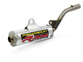 Pro Circuit P/C R-304 Silencer exhaust for motorcycles, showing the black and silver metal construction with mounting points.
