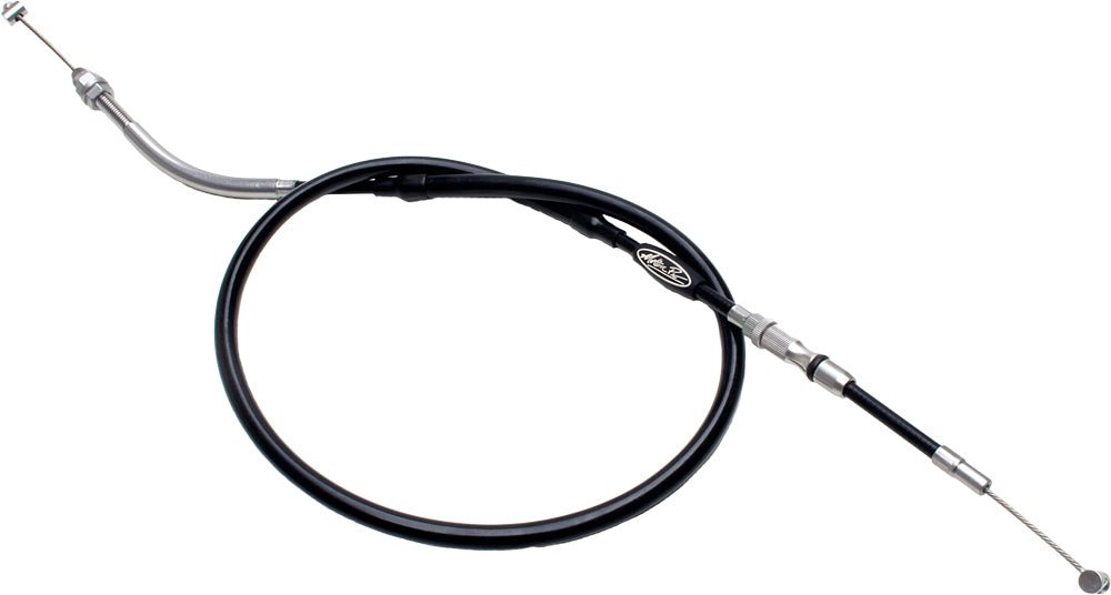 Motion Pro T3 Slidelight clutch cable for motorcycles, showing the hydraulic control line with metal fittings and black outer casing.