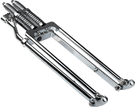 HardDrive Springer Fork Tapered Leg suspension with standard chrome finish, designed for motorcycle front suspension.