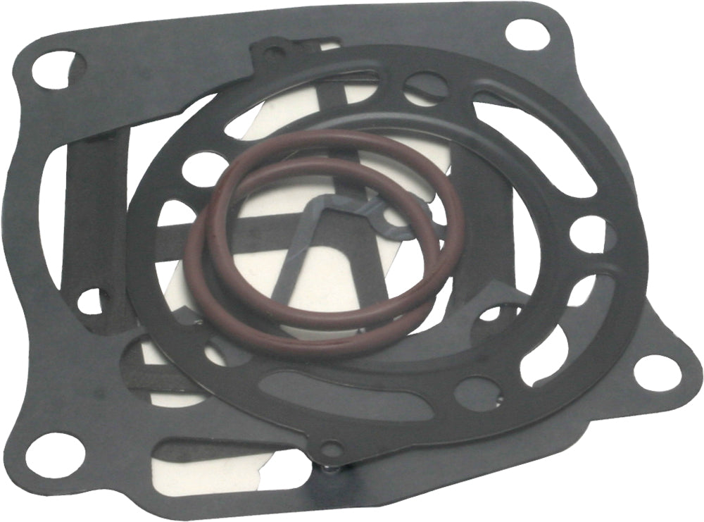 Cometic top end gasket kit for Kawasaki 56mm engine, featuring gaskets and seals laid out on a clean surface.