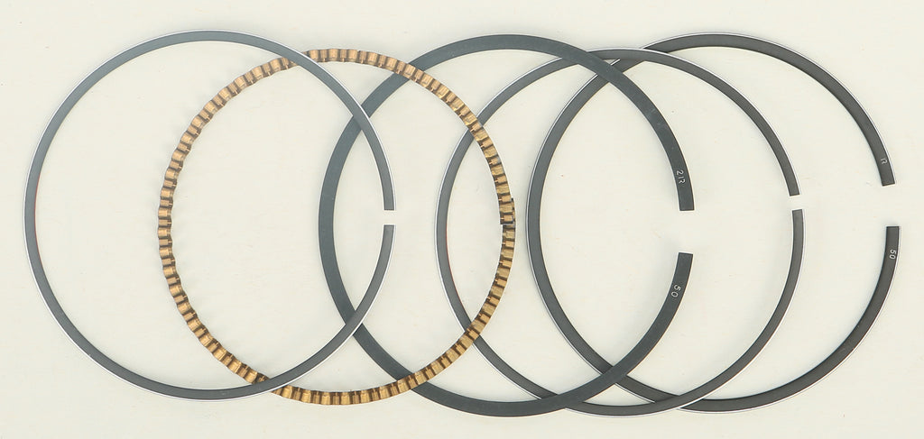 BBR 88cc Super Pro Big Bore Engine Rings for motorcycles, showing close-up of the shiny metal rings with detailed markings.
