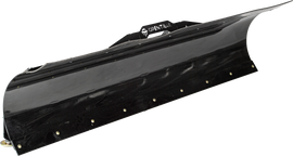 Open Trail 72-inch straight blade plow, durable steel construction with hydraulic lift for snow or material removal.