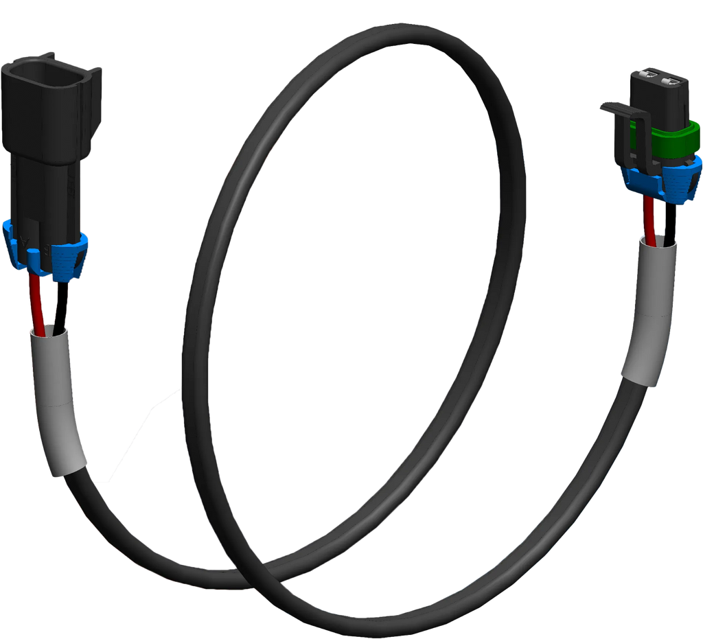 KFI Products 24-inch plow actuator wire extension, durable cable for snow plow equipment, with connectors for reliable connection