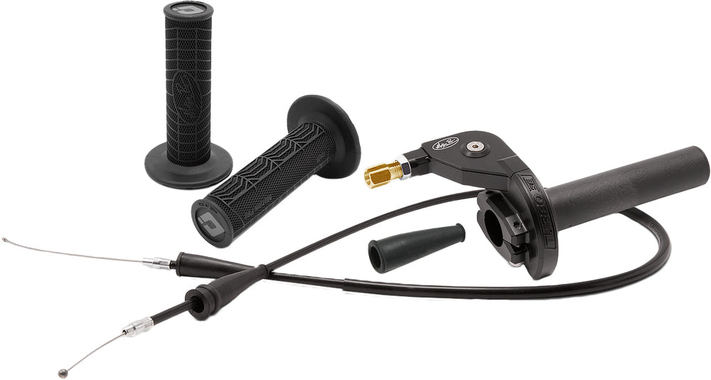 Motion Pro Twist Throttle Conversion Kit 70-2829 with cable and hydraulic control lines for motorcycle throttle adjustment.
