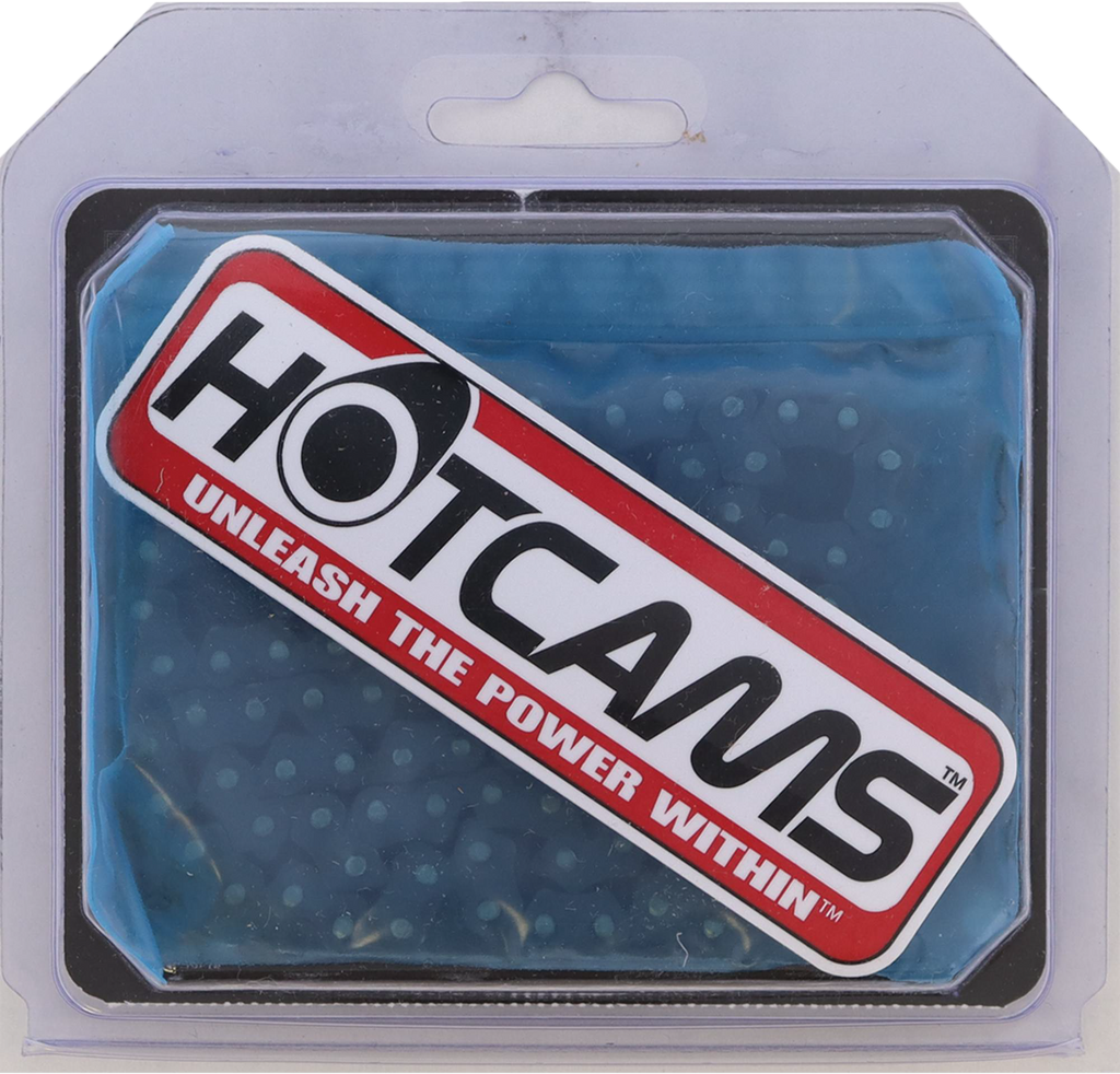 HOT CAMS engine cam chain, durable automotive part with metal links and tensioner, designed for engine performance.