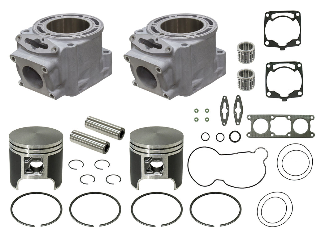 SP1 engine cylinder kit with polished finish, part number 541-90202K, showing detailed view of the cylinder components.