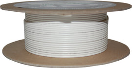 White 100-foot spool of 20-gauge electrical wire by Namz, showing the coiled wire on the spool with a white plastic core.