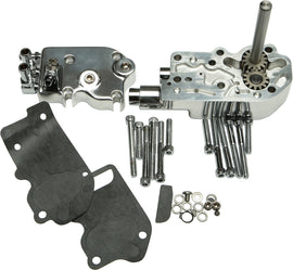 HardDrive HardDrive Pol Oil Pump for Big Twin 1973-1991 engine, showing the metal pump component with detailed parts.
