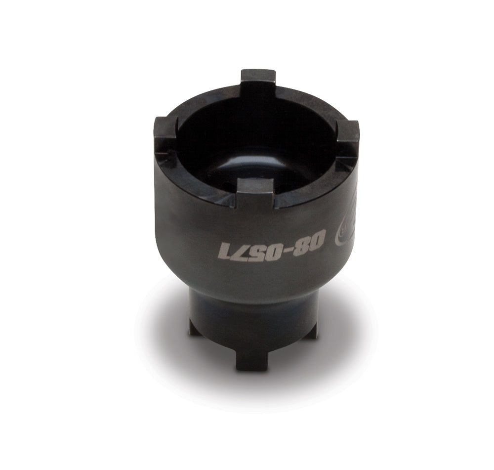 Motion Pro Spanner Nut Socket 57-8571, a durable tools accessory with a chrome finish, designed for motorcycle maintenance.