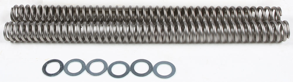 Race Tech Kawasaki ZX fork spring, 0.75kg, with coil design and branding visible for improved motorcycle suspension.