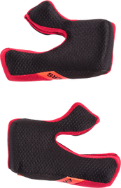 Alpine Star M8/M10 helmet cheek pad set in size MD, showing padded interior with fabric lining and attachment points.