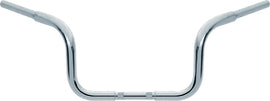 Wild 1 Chubby Bagger Bar chrome handlebars for motorcycles, featuring a sleek, curved design and chrome finish.