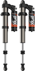 Fox 2.5 Podium RC2 rear suspension shock for 2-seat vehicles, showing the black and silver coil spring and mounting hardware.