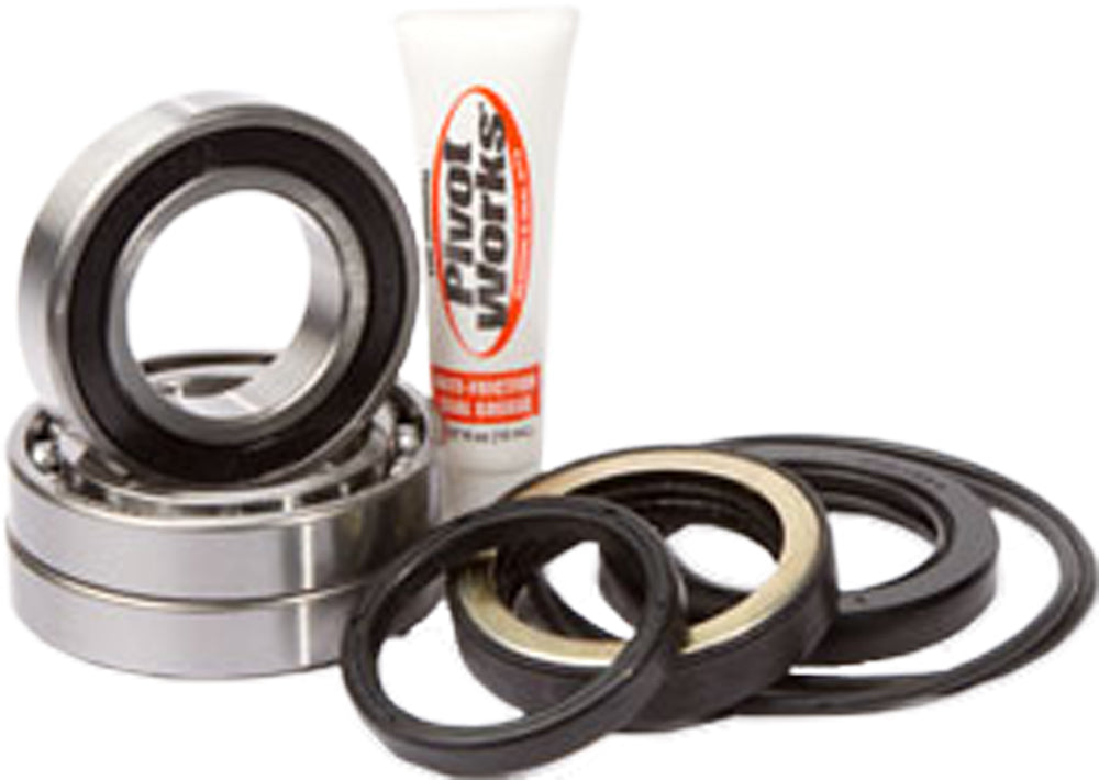 Pivot Works Rear Wheel Bearing Kit 52-02604 for drive applications, showing the bearing components and packaging.