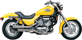 COBRA Blvd Slashcut chrome exhaust slip-on for Honda Vt750 Magna 1994-2003, shown on motorcycle.