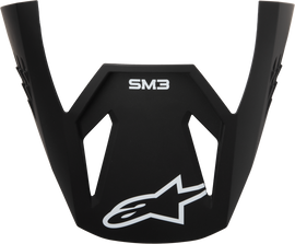 Alpine Star Sm3 solid visor in black matte, featuring a sleek, curved design for motorcycle helmets.